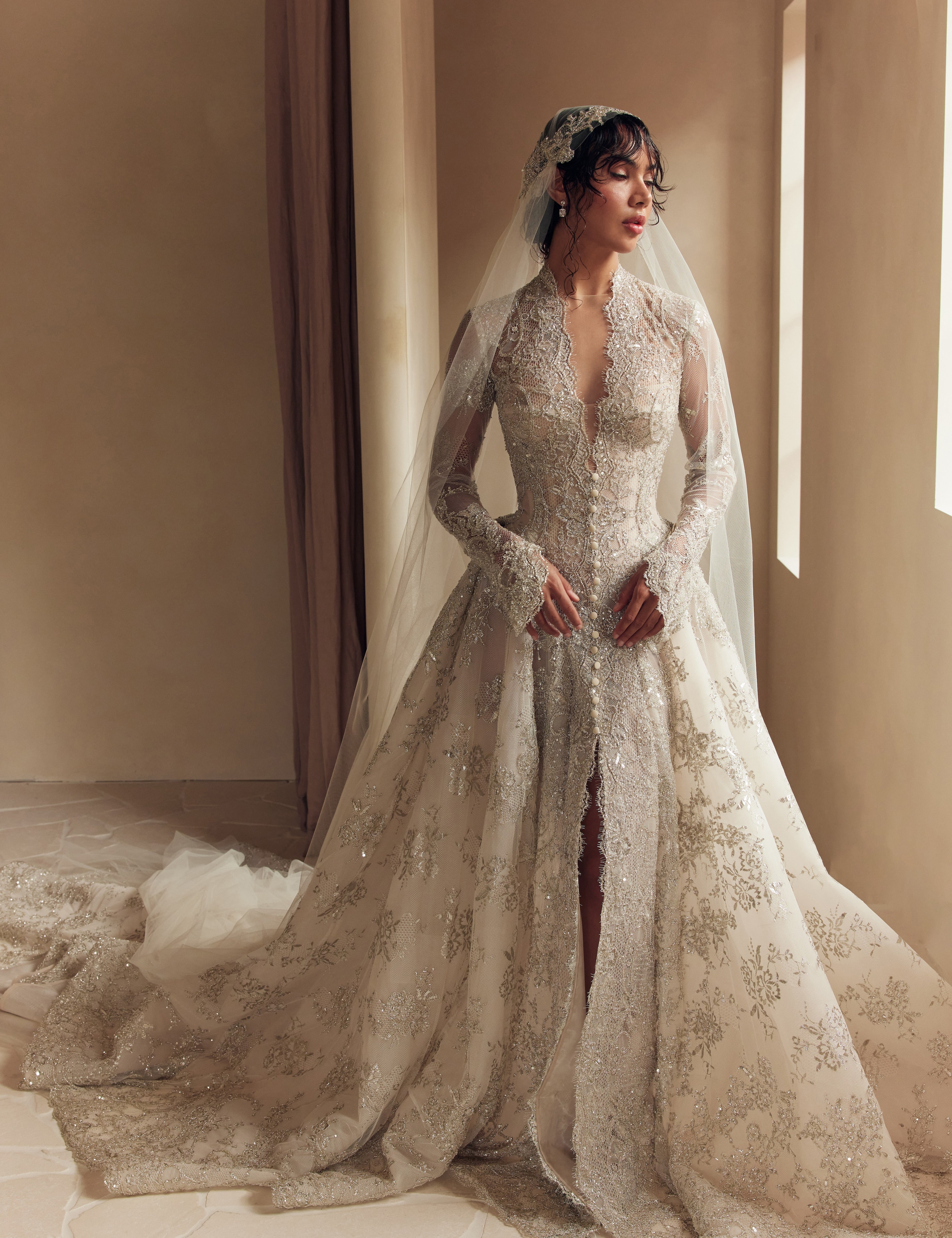 Grace Gown - Silver Beaded