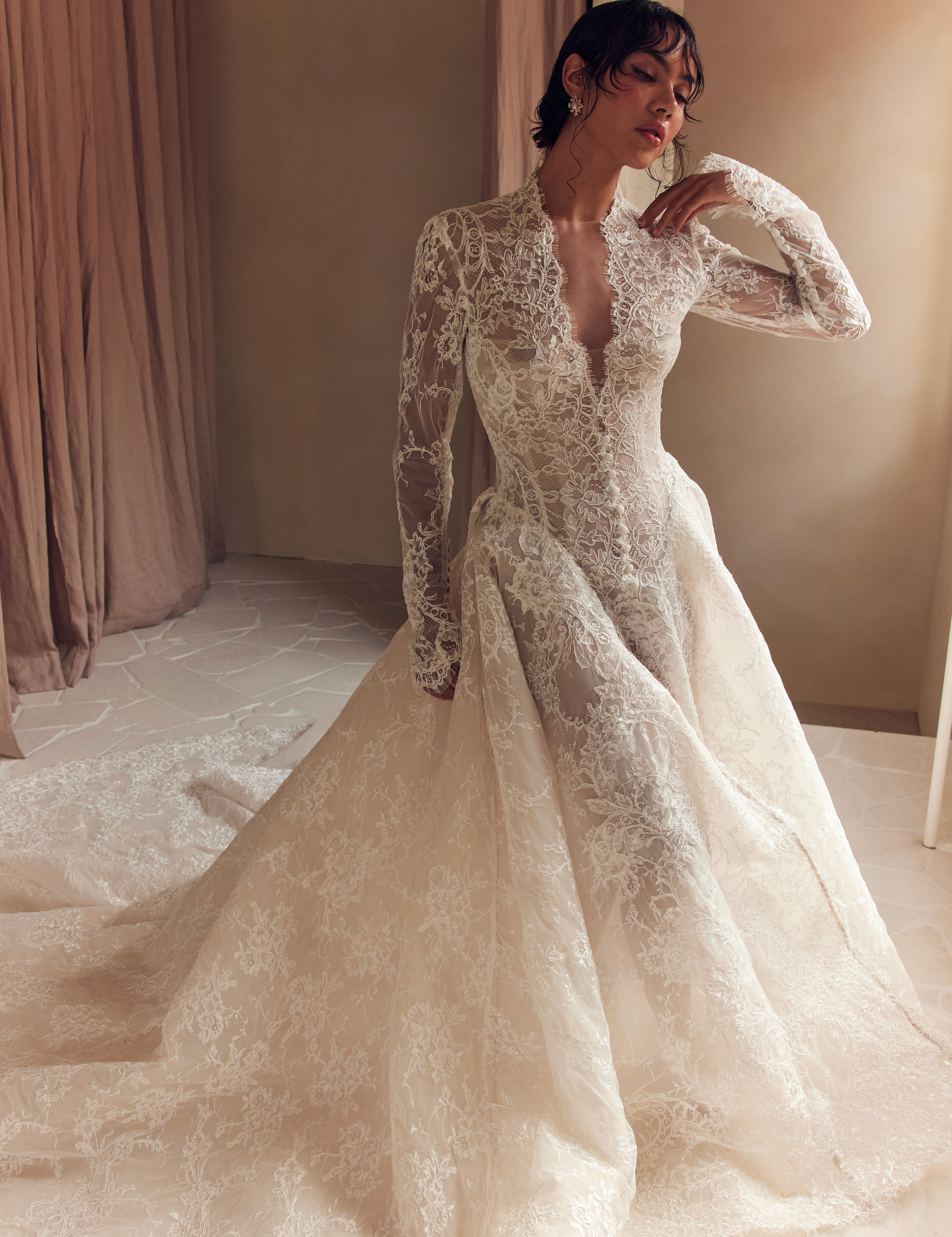 Grace Gown - Ivory Corded Lace