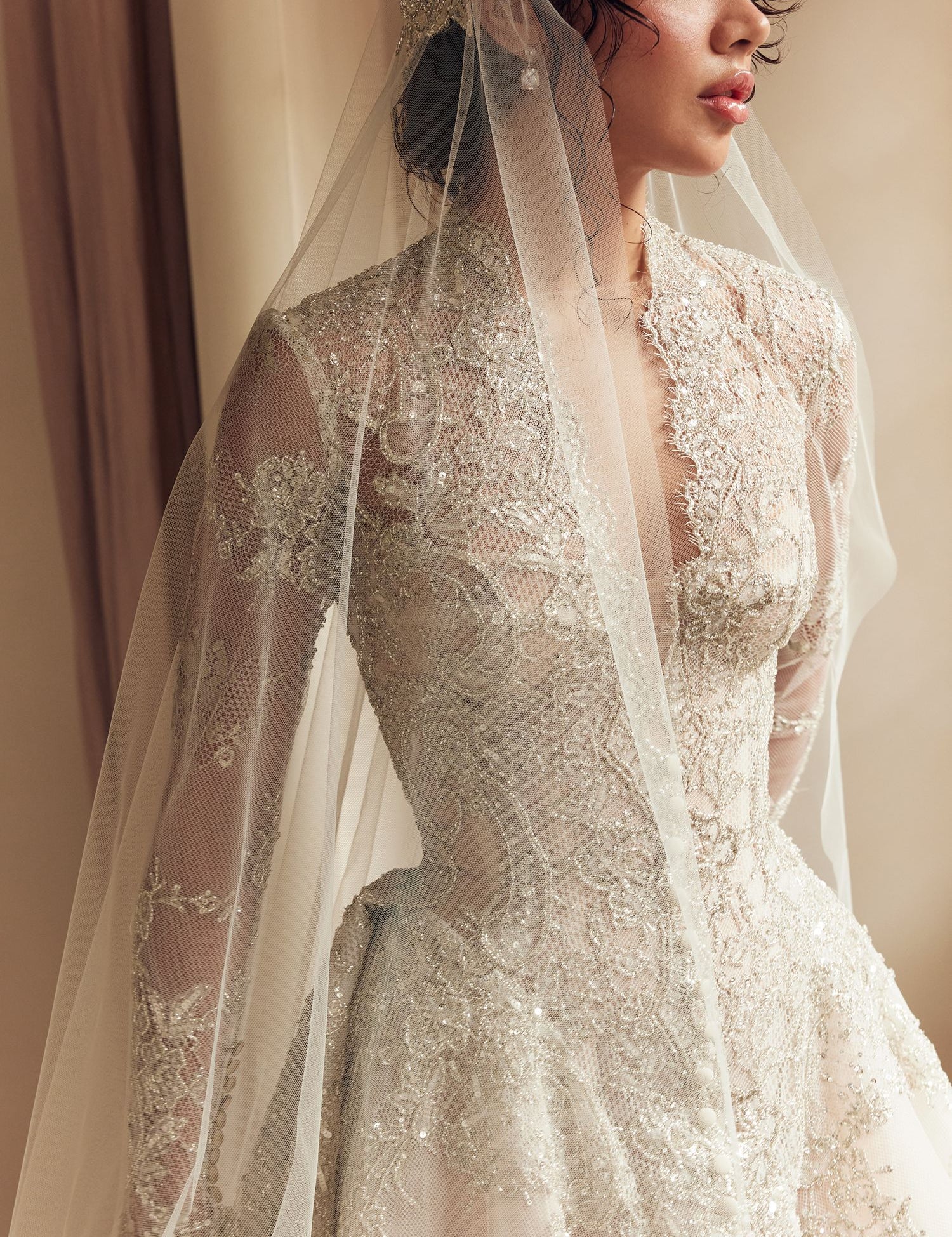 Grace Gown - Silver Beaded